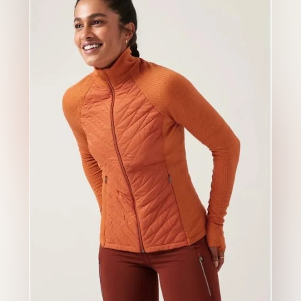 Athleta flurry force insulated jacket size M Orange